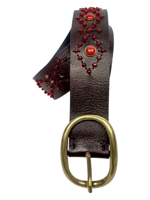 cintura donna marrone e bordeaux con perline Puntovita & Arsenice | PV2623-TAMPBORDEAUX